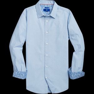 Egara Light Blue Dot Sport Shirt🦈